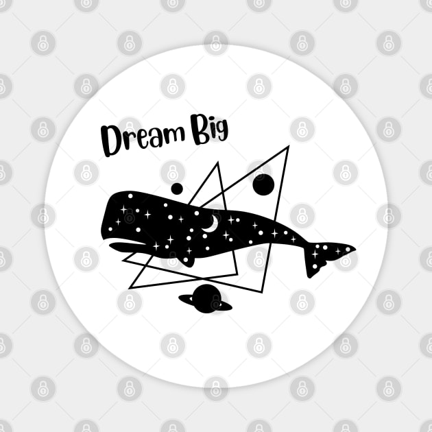 Dream Big Celestial Sperm Whale Magnet by WebStarCreative
